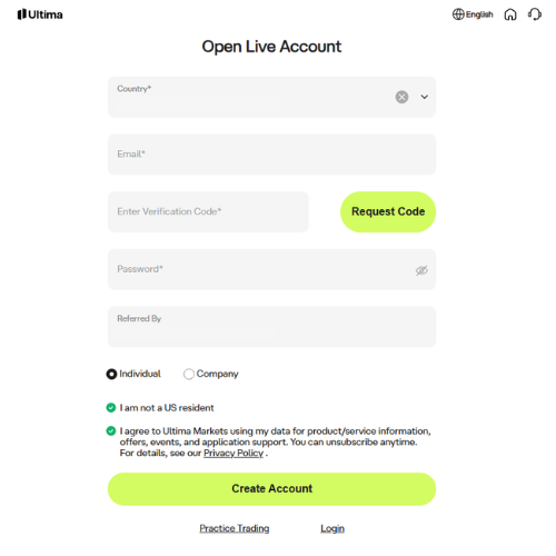 Register Ultima Markets
